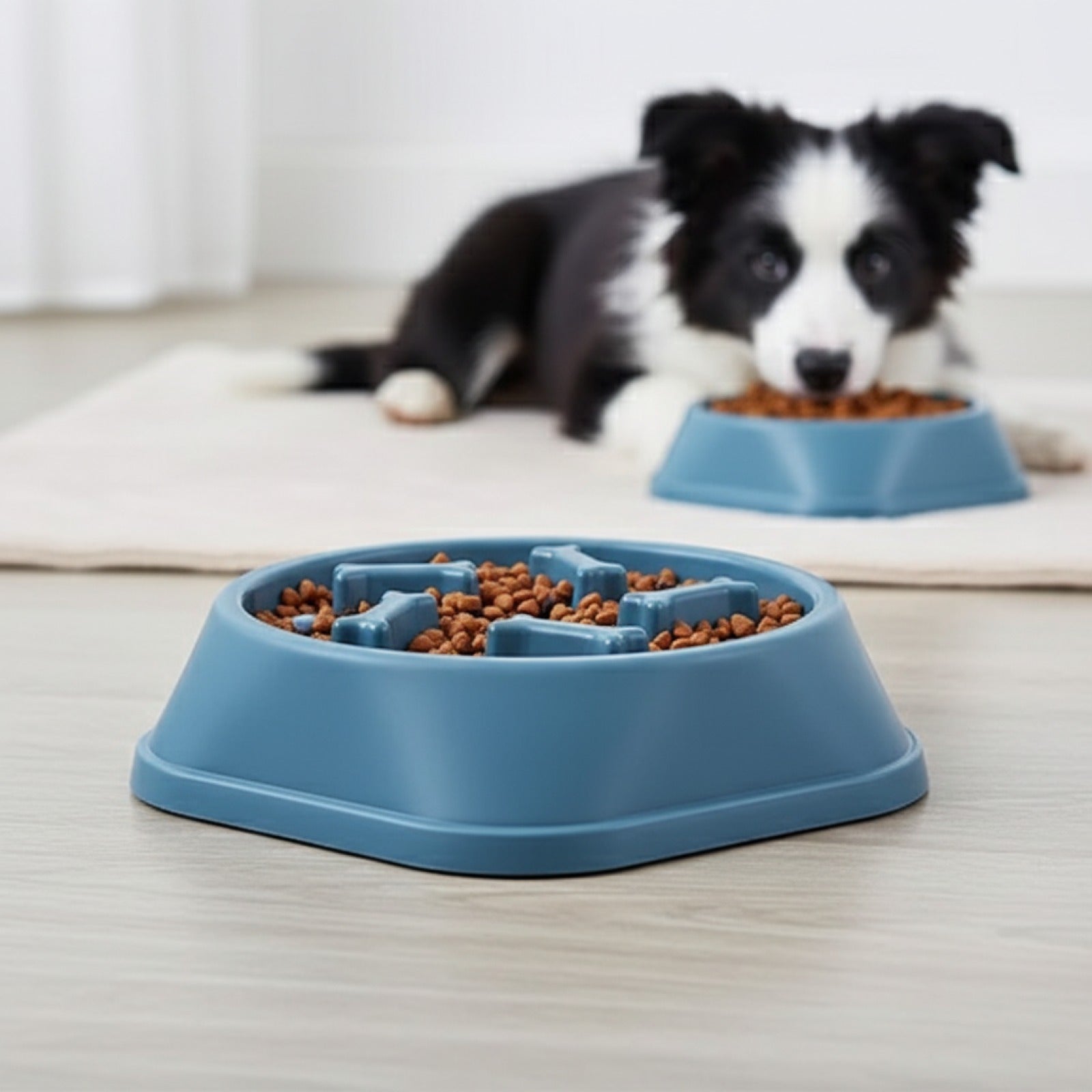 Gamelle Anti-Étouffement et Ralentissement pour Chien et Chiot - Antidérapante et Interactive