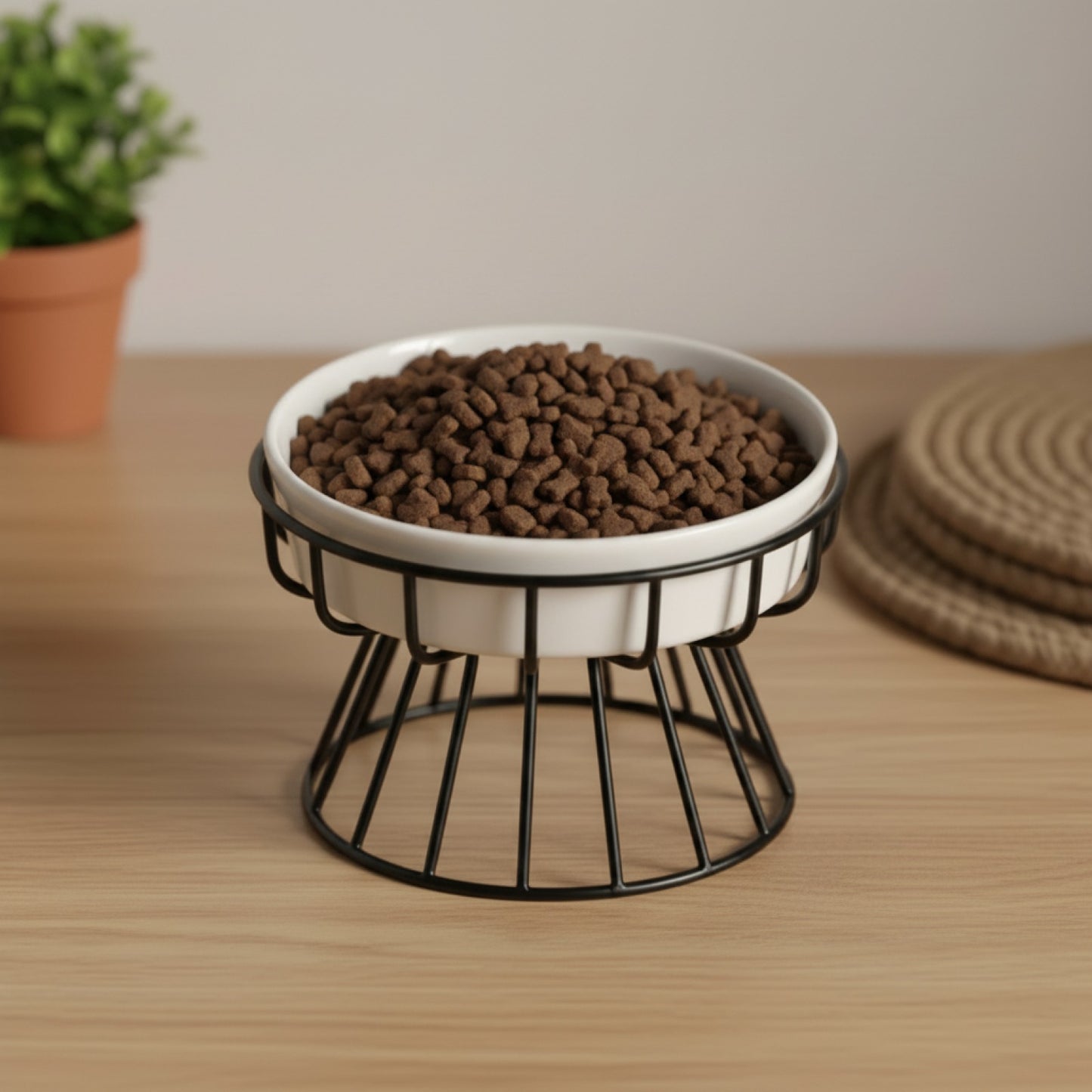 Gamelle surélevée en céramique pour chiens et chats - Labyrinthe anti-étouffement et support antidérapant