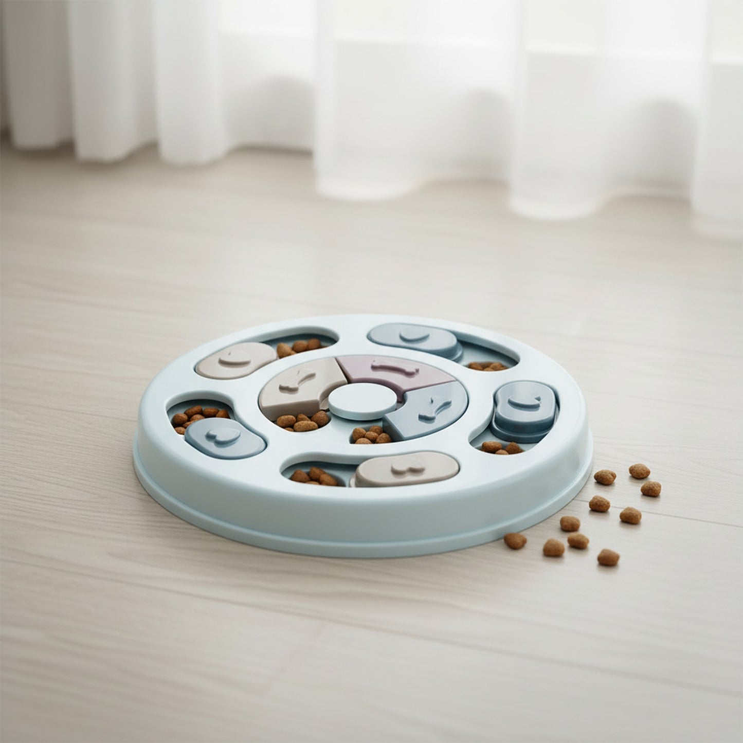 Bol distributeur de nourriture interactif pour chien - Jouet d'alimentation lente et anti-glouton