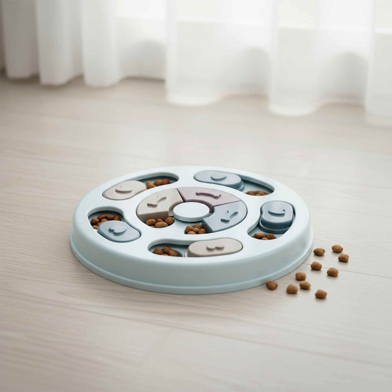 Bol distributeur de nourriture interactif pour chien - Jouet d'alimentation lente et anti-glouton
