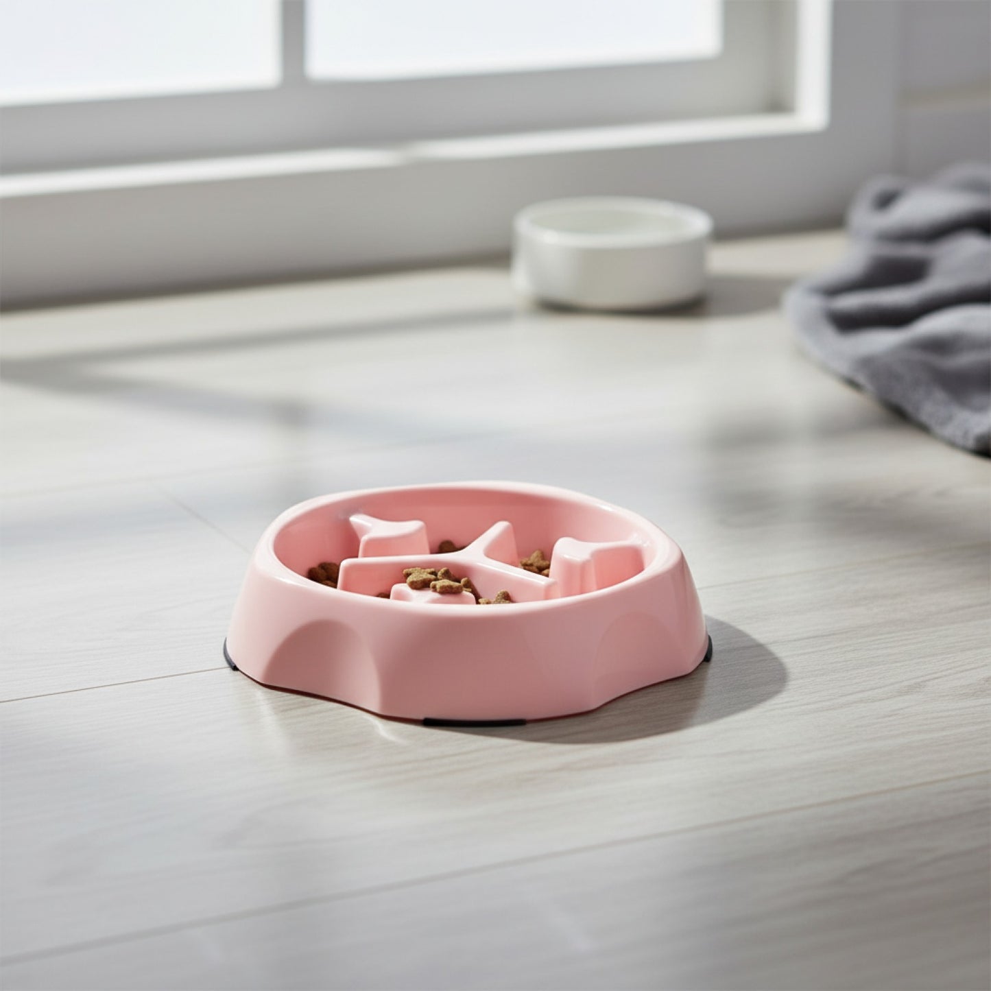 Bol Anti-étouffement pour Chien et Chat - Mangeoire Lente en Plastique pour Chiots et Chatons