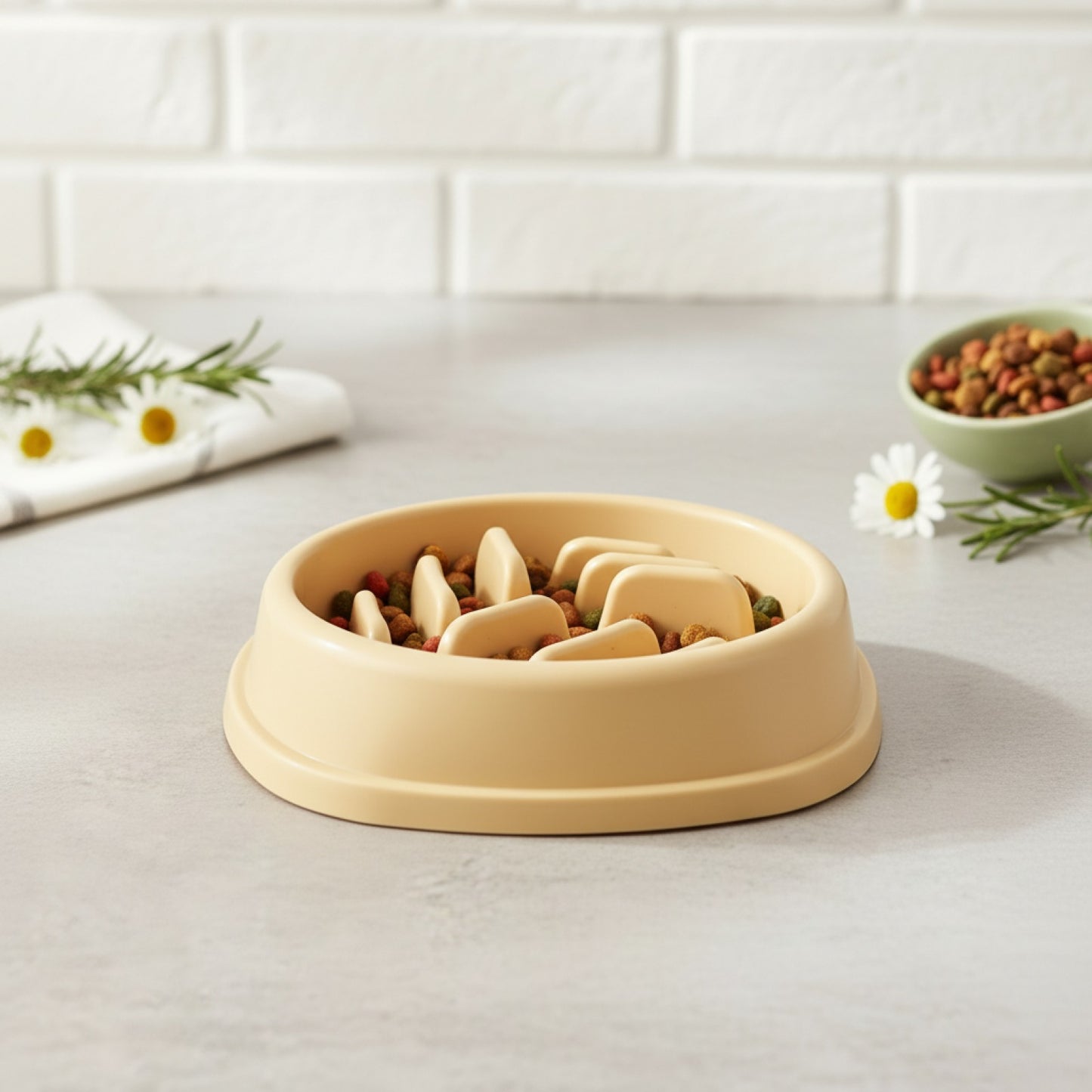 Bol Alimentation Lente Anti-Étouffement pour Chiens et Chats - Design Puzzle Antidérapant