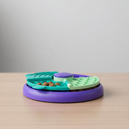 Bol Distributeur Nourriture Interactif pour Chien et Chat - Jouet Puzzle Anti-glouton
