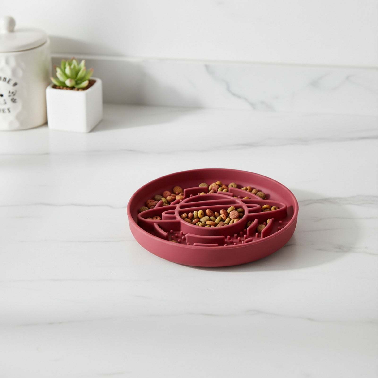 Bol Lente Alimentation Anti-étouffement en Silicone pour Chien et Chat