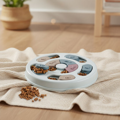 Bol distributeur de nourriture interactif pour chien - Jouet d'alimentation lente et anti-glouton