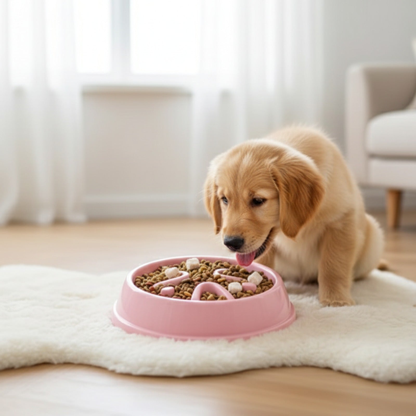 Gamelle Anti-Étouffement pour Chien et Chiot - Alimentation Lente et Puzzle