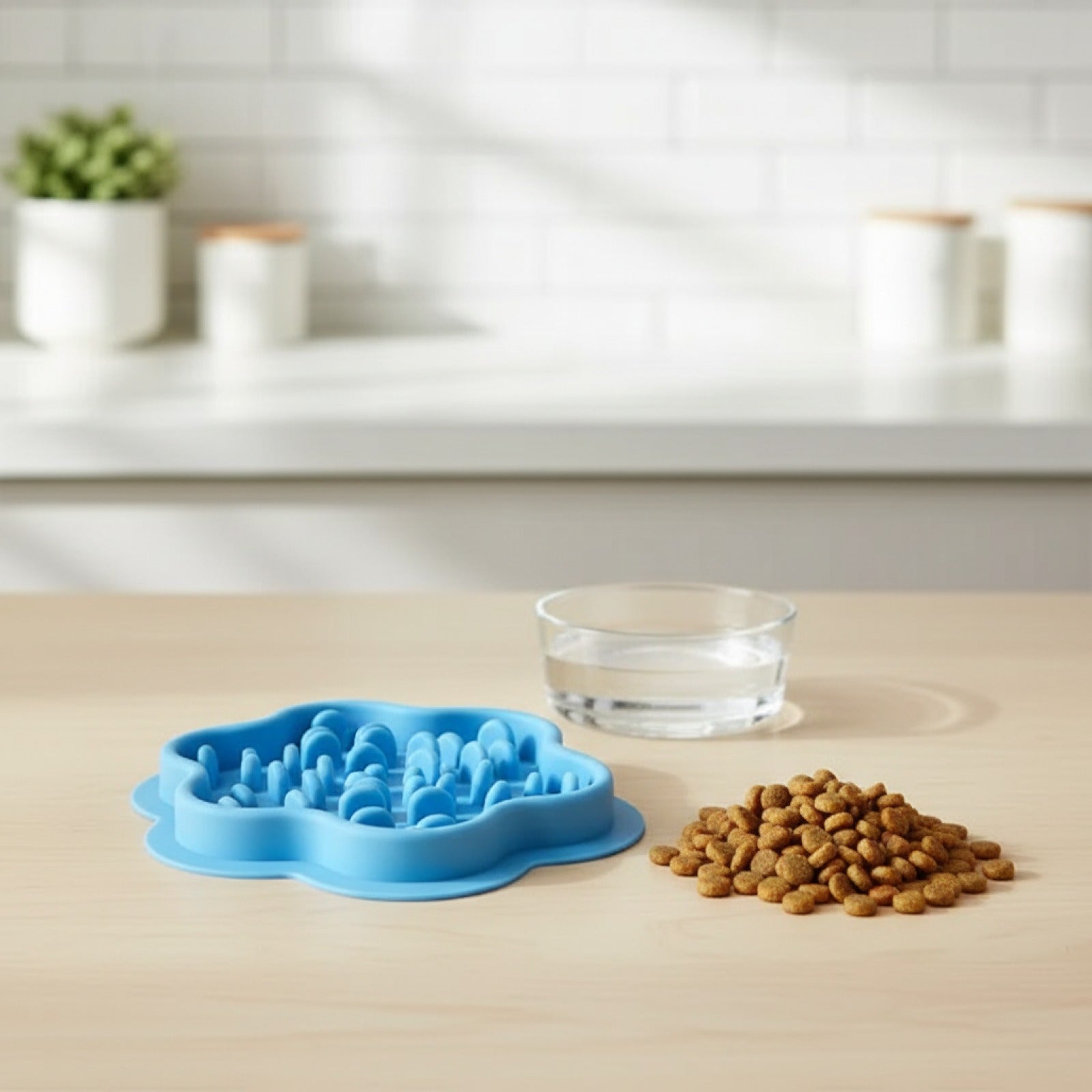 Bol Interactif en Silicone pour Chiens et Chats - Ralentit l'Alimentation
