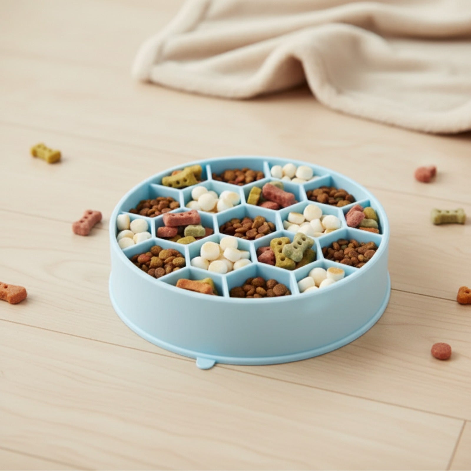 Tapis d'alimentation lent en silicone pour chien avec ventouse antidérapante