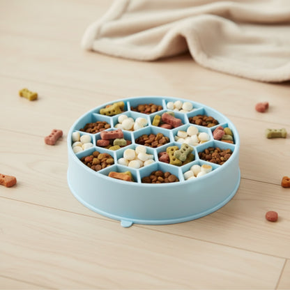 Tapis d'alimentation lent en silicone pour chien avec ventouse antidérapante