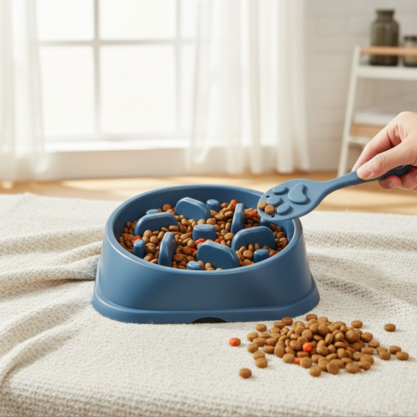 Bol d'alimentation lente pour chien - Gamelle anti-étouffement et ludique
