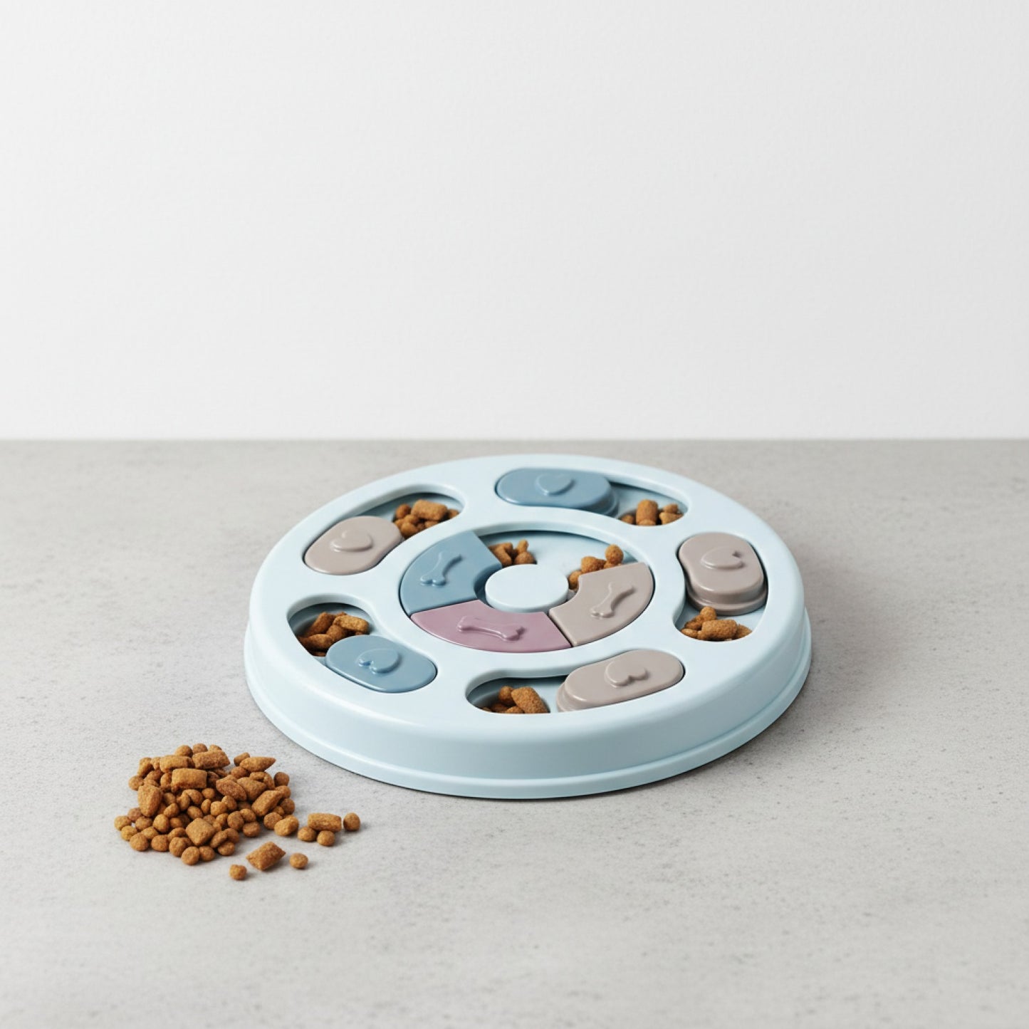 Bol distributeur de nourriture interactif pour chien - Jouet d'alimentation lente et anti-glouton