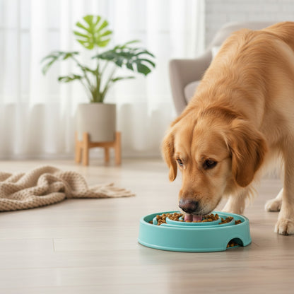 Bol Ralentisseur Anti-Glouton pour Chien - Amusant et Écologique