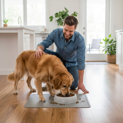 Bol Lente Mangeoire Anti-Déversement pour Chien et Chat - Facile à Nettoyer