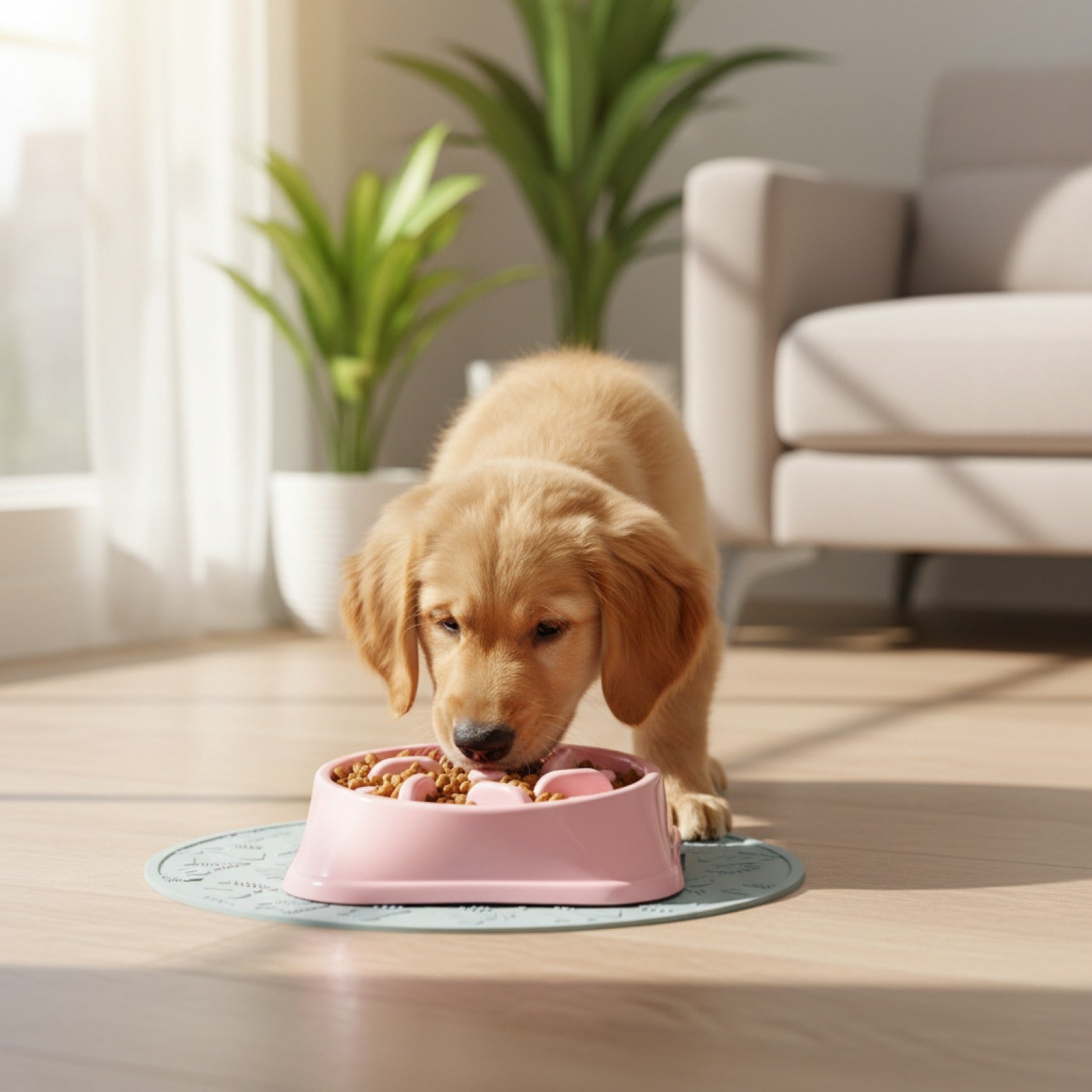 Bol d'alimentation lente pour chien et chiot - Anti-glouton et antidérapant
