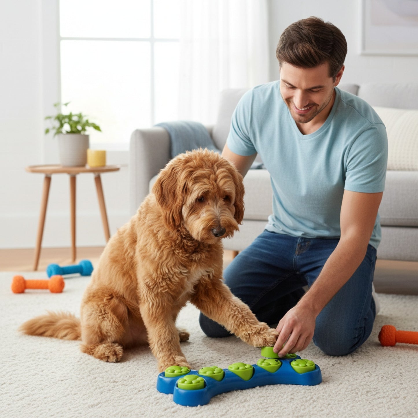 Jouet distributeur de friandises pour chien - Anti-anxiété et alimentation lente