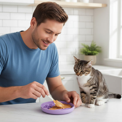 Tapis à lécher en Silicone pour Chiens et Chats - Ralentisseur d'alimentation antidérapant