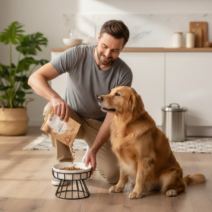 Gamelle surélevée en céramique pour chiens et chats - Labyrinthe anti-étouffement et support antidérapant