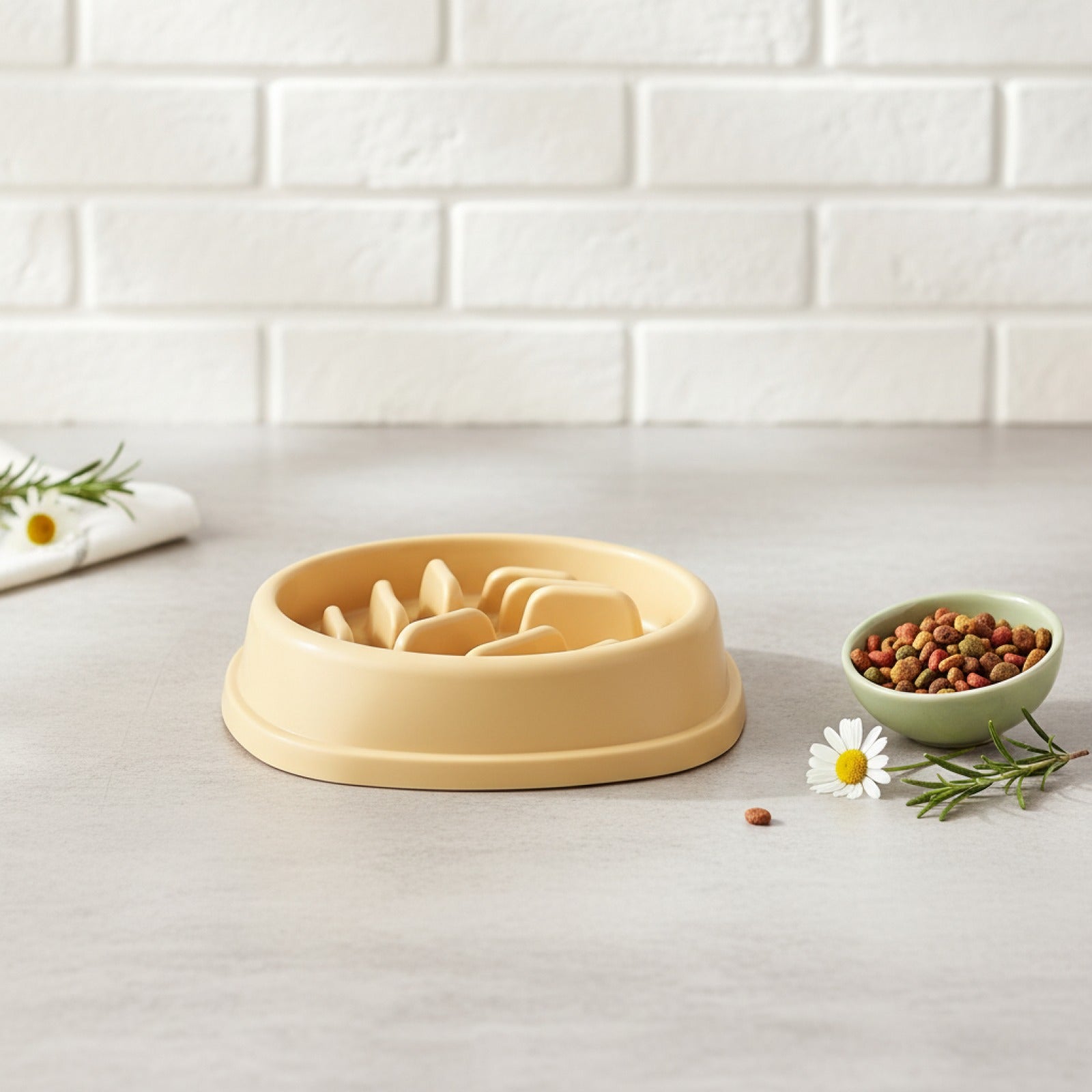 Bol Alimentation Lente Anti-Étouffement pour Chiens et Chats - Design Puzzle Antidérapant