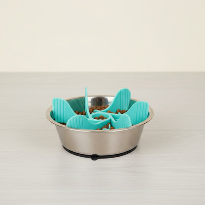 Gamelle Anti-Étouffement pour Chien et Chat - Ralentit l'Alimentation, Ventouse Puissante