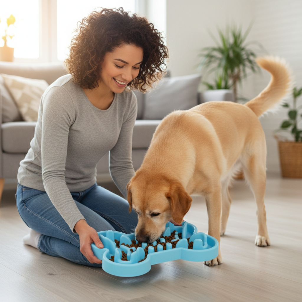 Gamelle anti-glouton pour chien